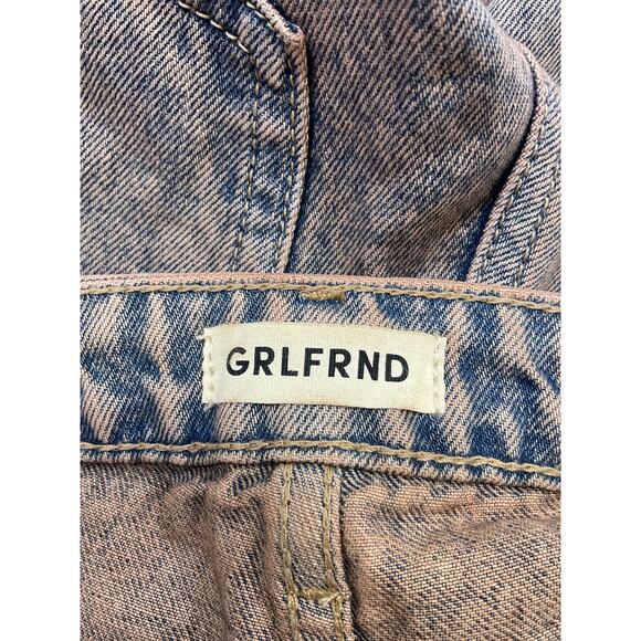 Grlfrnd 'Isabel' Brown Cotton Low Rise Straight Denim Jean Size 27 - Picture 4 of 5